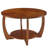 LUMERA Collection Mid-Century Modern Round Coffee Table with Removable Storage Shelf, 29.5” Wood Drum Coffee Table with Veneer Inlay Top for Living Room, Small Spaces