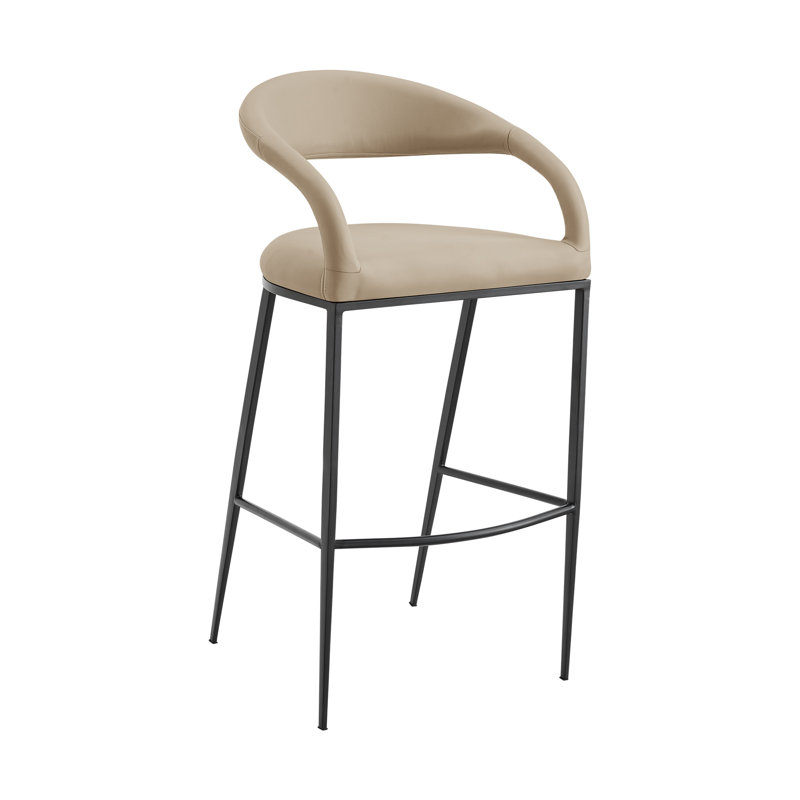 Tabouret de bar ou de bar à hauteur de comptoir moderne Gassville, Beige, Tabouret de bar (siège d'une hauteur de 30 po)
