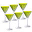 Colored Martini Cocktail Glass - Assorted Colors -Champagne Glasses -Set of 6 -7 Oz.- Made in Europe-459073680