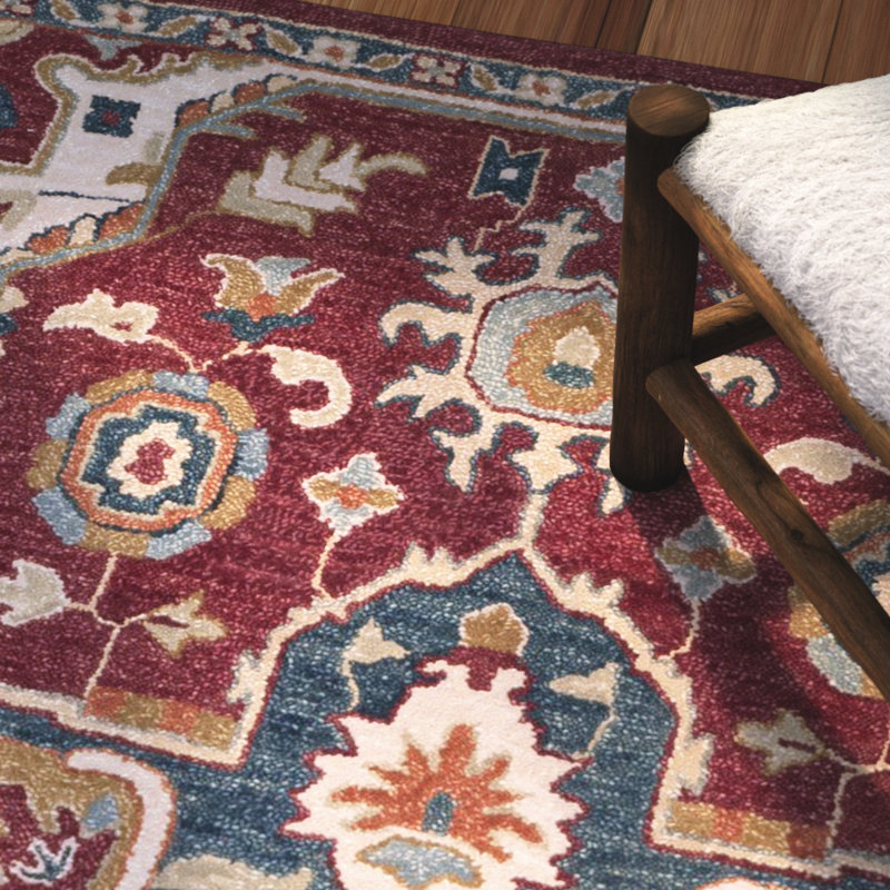 Tapis en laine touffeté à la main Vahakn, Rectangle 6 pi x 9 pi