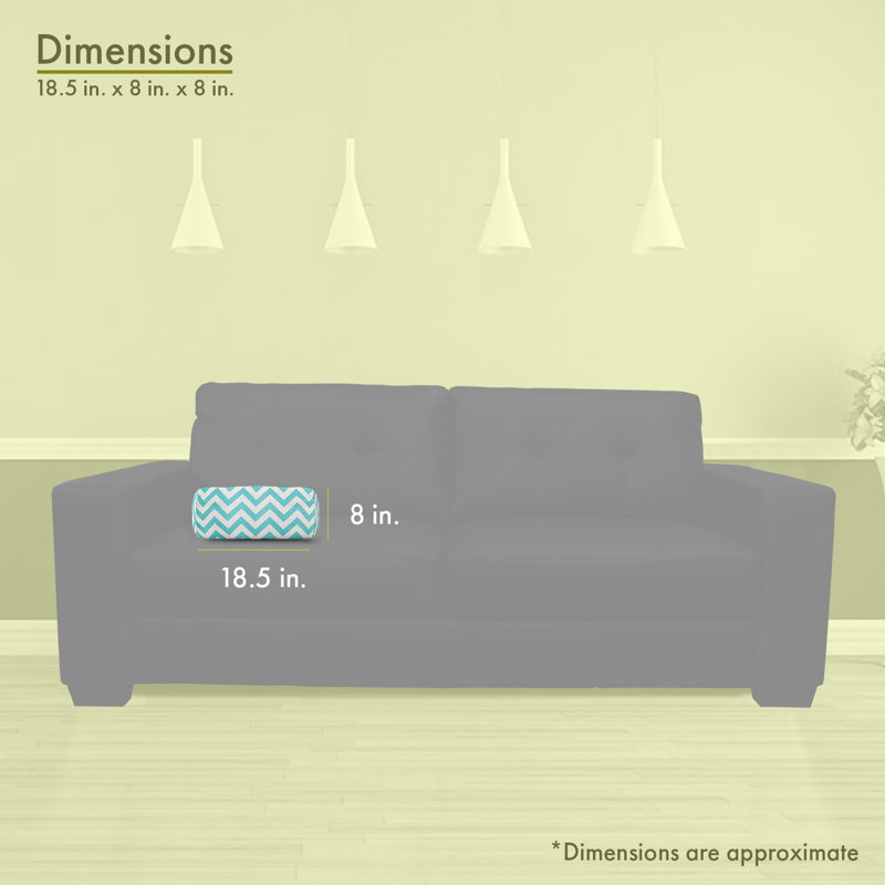Coussin en coton à chevrons, Bleu sarcelle