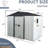 Outdoor Metal Storage Shed 8Ft X 4Ft. White And Black. Construction. Tilted Roof & Lockable Door. Comes With Foundation Features 4Ft For Backyard, Patio, Lawn. Build. With-124311348