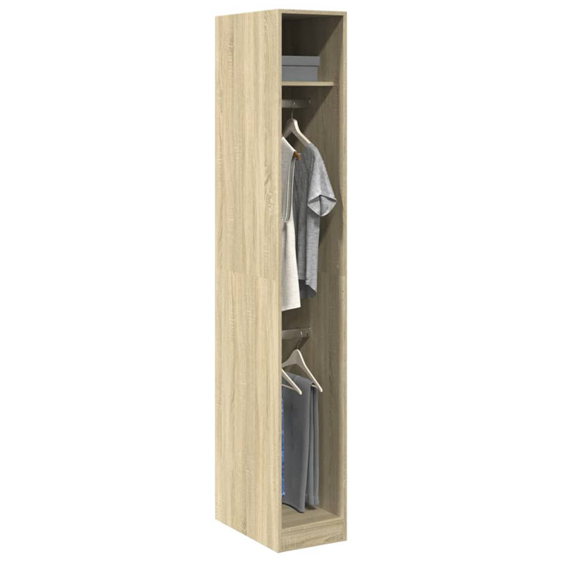Artressia Manufactured Wood Wardrobe, Sonoma Oak, 30 x 50 x 200 cm