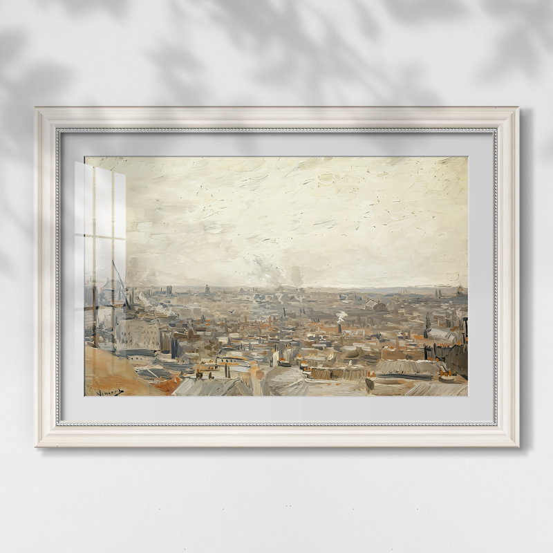 Vue de Montmartre, 1886 - Vincent van Gogh - Reproduction encadrée sur mesure, 16x22 INNER SIZE, Framed Print with Mat
