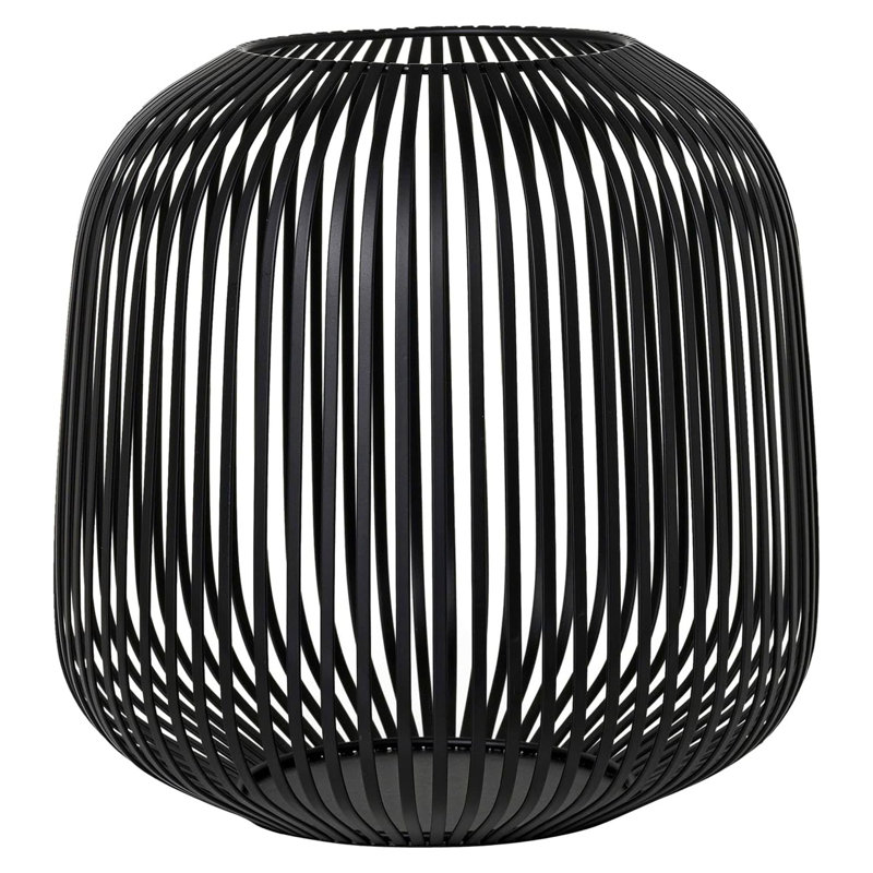 Lito Other Corner Lantern, 27cm H x 27.5cm W x 27.5cm D, Black