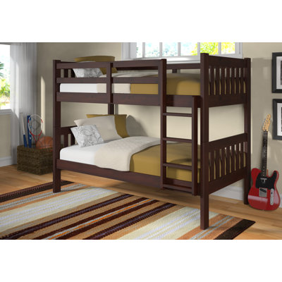 Rangel Twin over Twin Solid Wood Bunk Bed by Harriet Bee