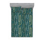 Bleu sarcelle foncé / motif géométrique multico