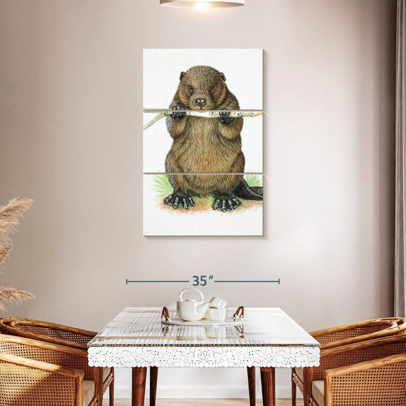 Brampt Branch-Eating Beaver, 32" H x 20" W