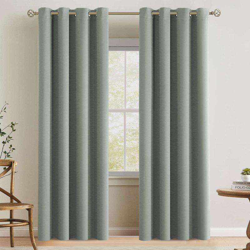 Room Darkening Curtains for Bedroom 42"/52" Wide Curtains Thermal Insulated 100”/120“/180” Wide Long Room Darkening  Curtains for Living Room Outdoor Privacy Energy Saving Curtains for Patio Door Grommet 1 Panel