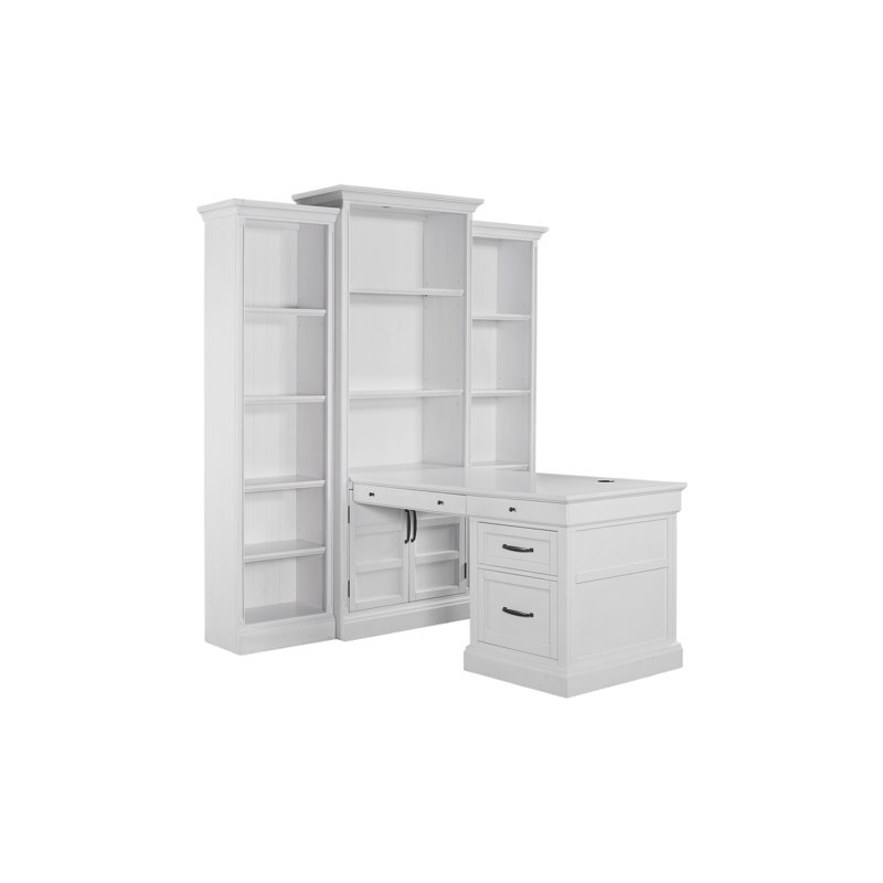 Bureau Amardo avec prises intégrées, Blanc