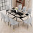 Dushaj 8 - Person Glass Top Four Leg Dining Set