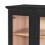 Armoire de rangement de 67,2 po de hauteur avec portes en verre trempé, tablettes réglables et tiroir - tour de lin autoportante moderne, conception à fermeture en douceur-46685131