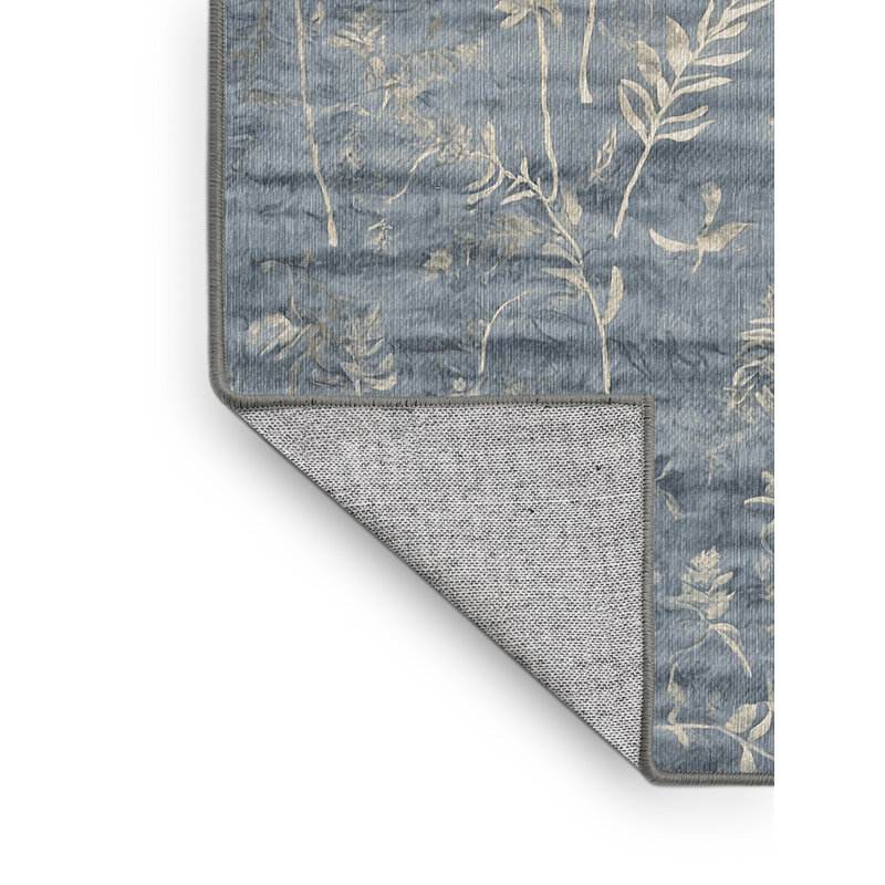 Machine Washable Gray Area Rug, Rectangle 2' x 3'