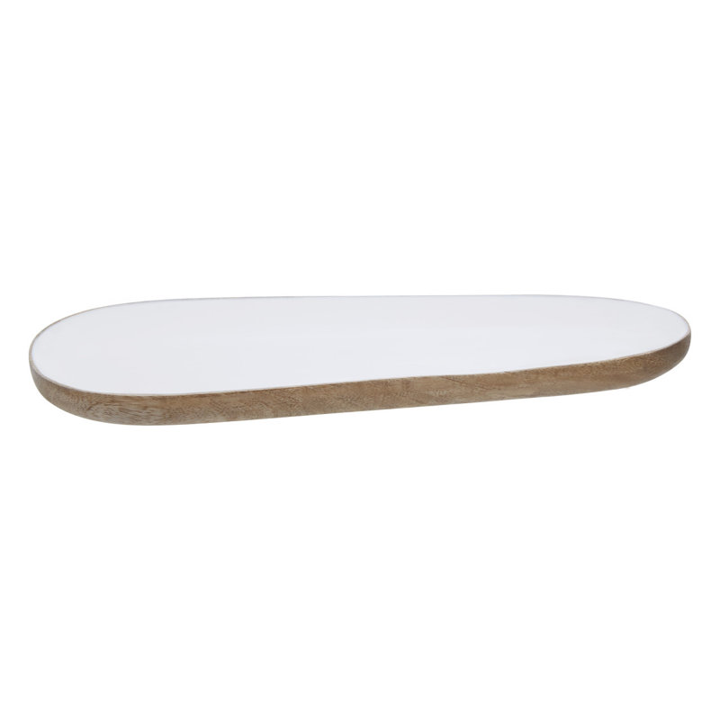 Gracie Oaks Moncada Wood Platter, 2cm H x 35cm W x 14cm D