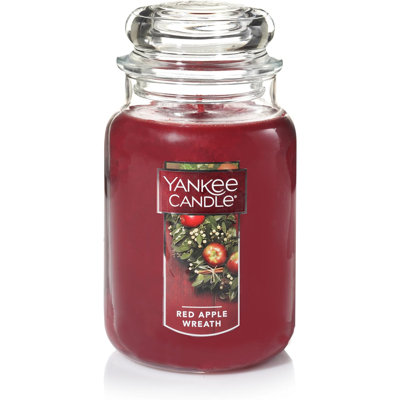 Red Apple Wreath Scented Jar Candle
