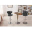 Tabouret de bar pivotant réglable Masaccio Airlift avec base chromée et siège en similicuir moelleux, ensemble de 2-951199993