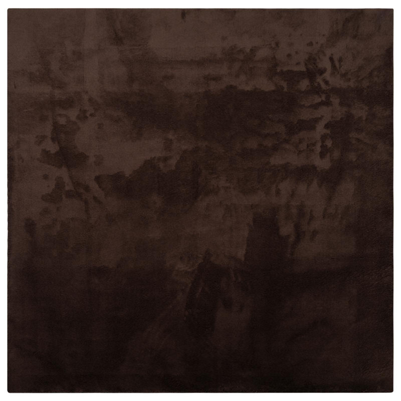 Modern Indoor Rug, Brown, Square 120 cm