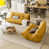 Tissu jaune est en rupture de stock