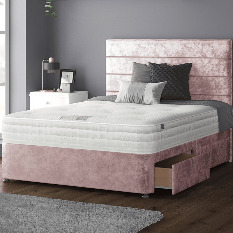 Brand Upholstered Headboard, Small Double (4'), Pink