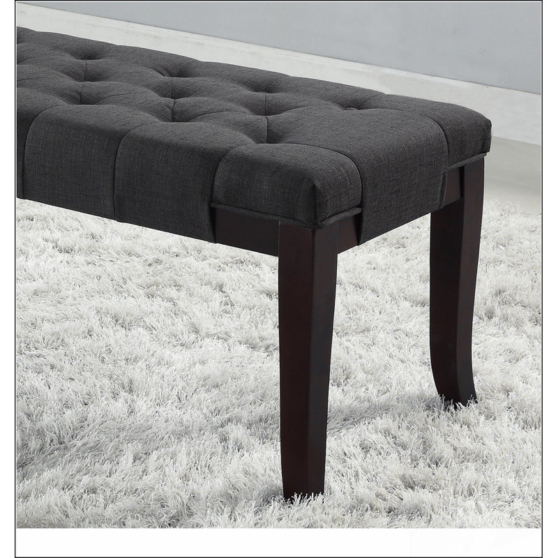 Linon Tufted Bench, Fabric,A solid basic framework, comfortable, durable and beautiful