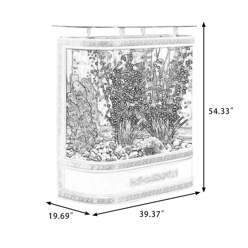 Aquarium 90-100 gallons, 100 gallons (H 54,33 po x l 39,37 po x P 19,69 po)