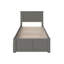 Lit plateforme en bois massif Nantucket avec pied de lit et gigogne-126308747-126308748