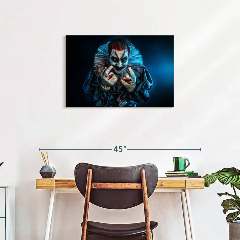 Kelan Devil Clown, 20" H x 30" W