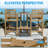 Outdoor Bar Height Adirondack Chairs (Set of 2) with Removable Trays, All-Weather HDPE for Patio, Deck & Pool-1404899610