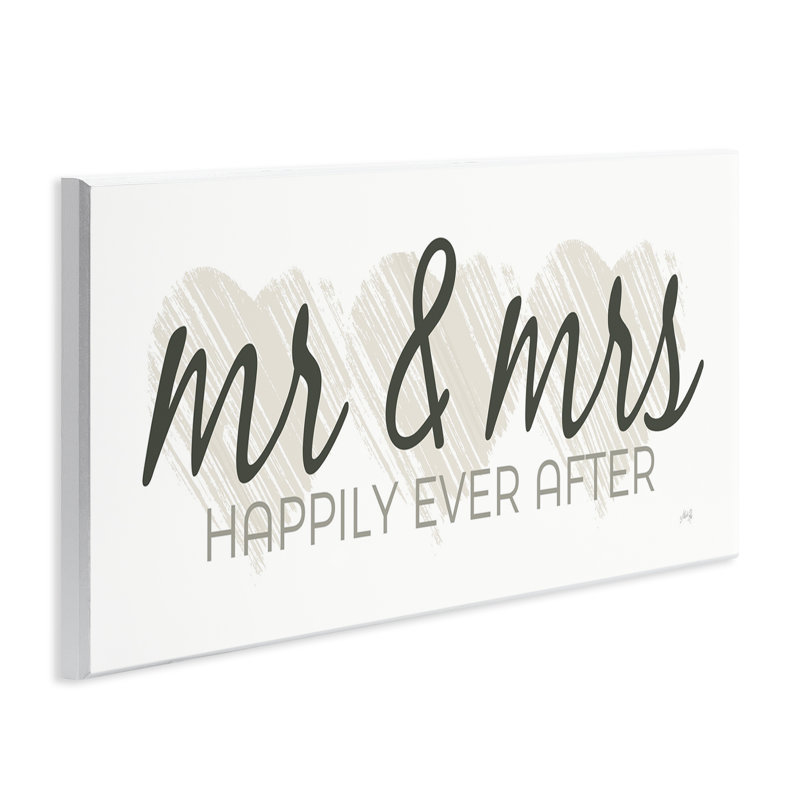 Romantic Mr & Mrs Wall Plaque Art by Marla Rae