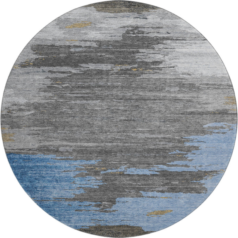 Premium Machine Washable Ansley Abstract Rug, Rectangle 1'8" x 2'6"