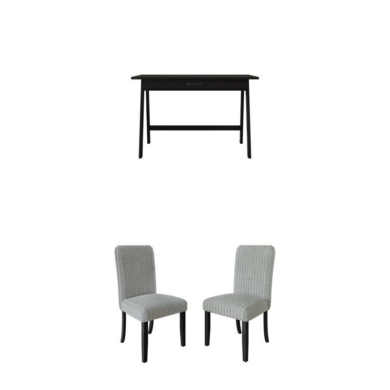 Charbonneau Writing Desk Set, Light Gray