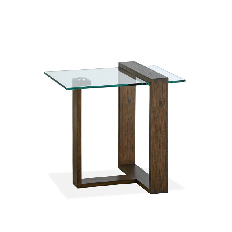 Khan Glass Top End Table