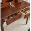 Coiffeuse vintage en bois d'hévéa massif avec rangement à tiroirs pour la chambre à coucher