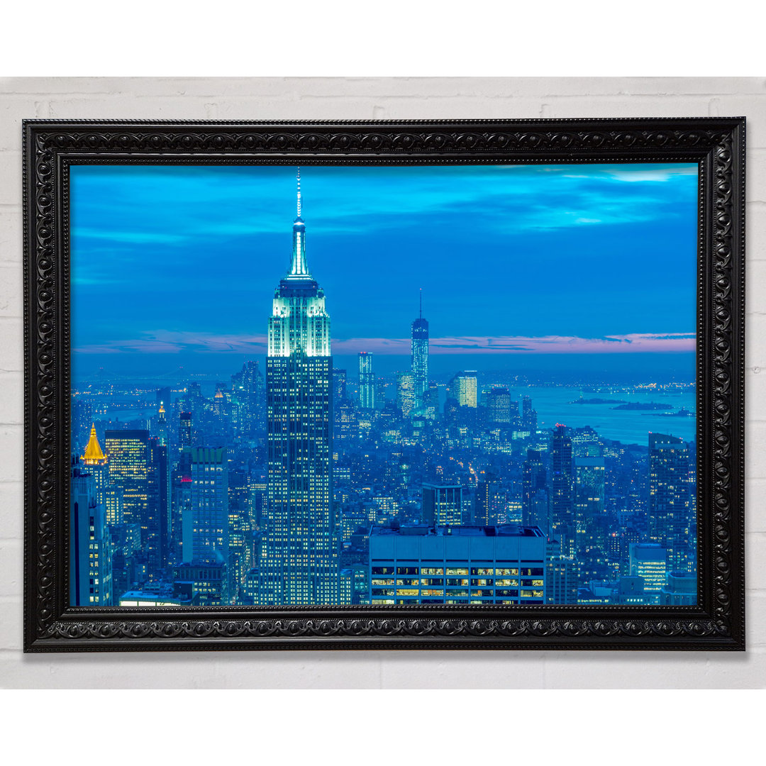 Empire State Building Blues - Einzelner Bilderrahmen Kunstdrucke