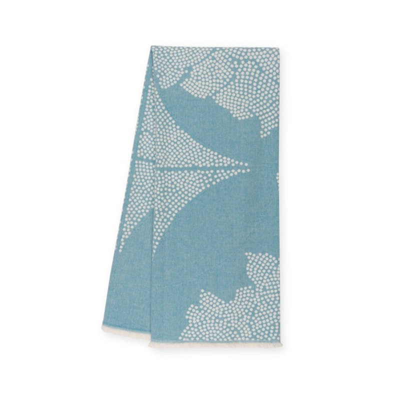 Atlas 100% Cotton Throw, Caribbean Blue