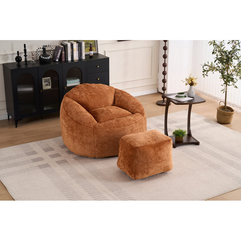 Foam Bean Bag Chairs For Adults/Teens With Filling,Bean Bag Lazy Sofa With Ultra Soft Chenille Cover, Bean Bag,Indoor & Outdoor