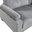 Fauteuil d'angle en velours côtelé gris