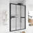 50''-54'' W X 70'' H Sliding Semi-Frameless Shower Door In Matte Black Finish