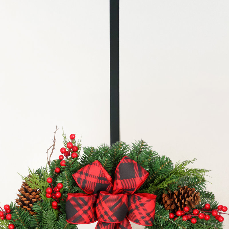 Dual-Sided Wreath Hanger, Matte Black