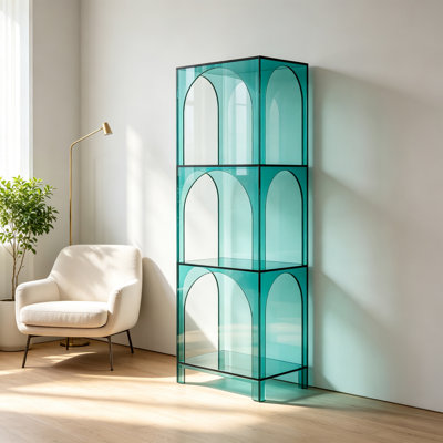 Arched Acrylic Bookcase Display Shelf