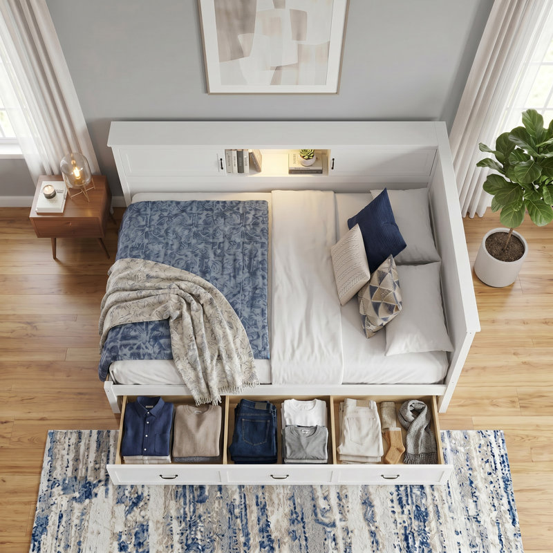 Lit plateforme double Pine