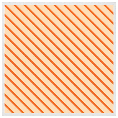 Harborside Orange Lines 1 Piece Single Picture Frame Wall Art