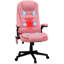 Fauteuil de bureau à haut dossier, cuir d'unité centrale rose, 6 points de vibration, inclinaison chauffée et télécommande pour les meubles de massage relaxant avec fonction inclinable et réglable
