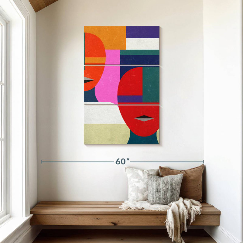 Face géométrique, H 45 po x l 28 po