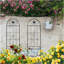 Paquet de 4 treillis de jardin en métal 86,7 "x 19,7" antirouille pour plantes grimpantes-1061275960