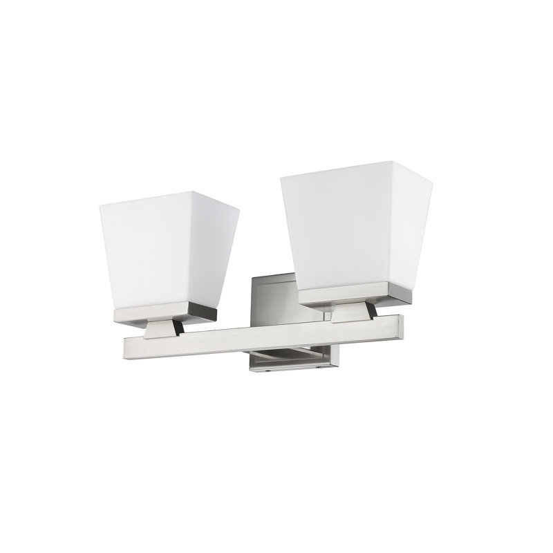 Meuble-lavabo 2 lumières Panora, Nickel brossé