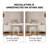 82.68"Cream style L-shaped dressing table with a vanity mirror