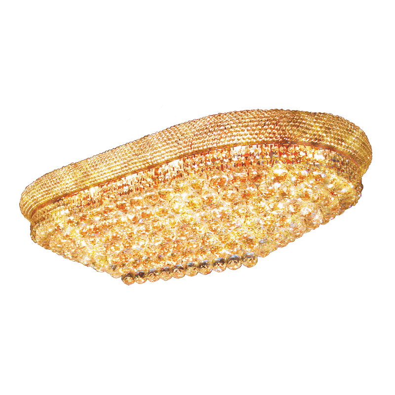 Lustre en cristal de la collection Kerrigan en or 36 x 20 x 14, L 36 po x P 20 po x H 14 po, Or