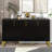 Modern Sideboard With Four Doors, Metal Handles, Legs, And Adjustable Shelves For Versatile Storage And Stylish Display-883816032
