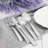 Gibson Home Cowper 20 Piece Stainless Steel Flatware Set in Silver